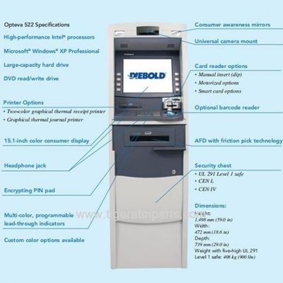 Diebold Opteva 522 Lobby Cash Dispenser ব্যাংক এটিএম অটোমেটিক টাকার মেশিন