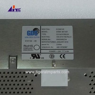 445-0731782 এনসিআর 6625 6626 এলসিডি 15 ইঞ্চি স্টেড উজ্জ্বল প্রদর্শন এটিএম মেশিনের যন্ত্রাংশ