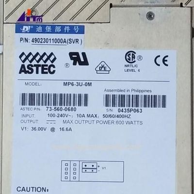ATM মেশিনের যন্ত্রাংশ Diebold BCRM পাওয়ার সাপ্লাই 600W 49023011000A