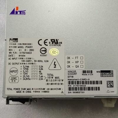 ATM মেশিনের যন্ত্রাংশ Wincor Nixdorf Cineo পাওয়ার সাপ্লাই CMD 1750194023