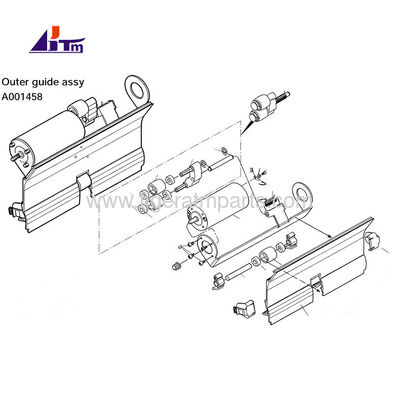 A001458 NMD50 বাইরের গাইড অ্যাসেম্বলি গ্লোরি দেলারু NMD 050 এটিএম খুচরা যন্ত্রাংশ
